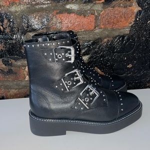 SCHUTZ combat boots from their fall 2021 collection